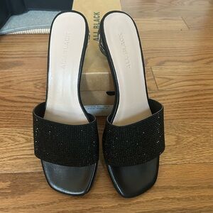Black Women's Black Slide Sandals